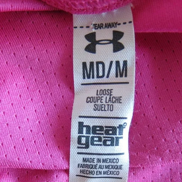 Under Armour Loose Fit Heat Gear Racerback Athletic Workout Tank Top Size Medium - Picture 6 of 7